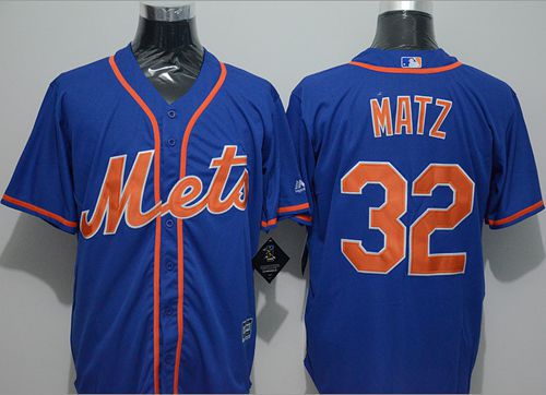 Mets #32 Steven Matz Blue New Cool Base Alternate Home Stitched MLB Jersey - Click Image to Close